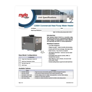 Cover of submittal for Nyle C250A