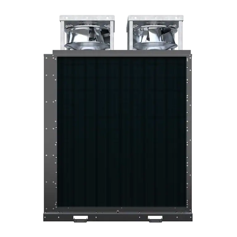 High-efficiency Nyle water heating system with solar panels and heat pumps for sustainable hot water solutions.