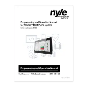 Microprocessor control programming manual for Nyle electro heat pump boilers.