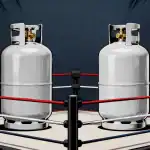 Canned water heating systems with dual tanks for energy-efficient hot water supply.