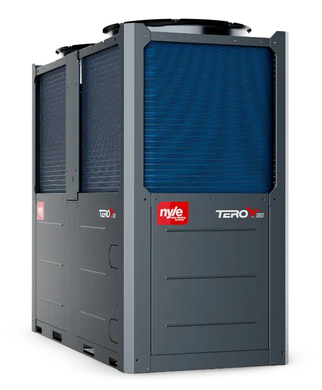 Nyle Tero Series heat pump chiller for efficient water heating systems.